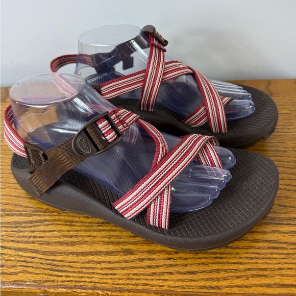 Chaco Shoes - Chaco Vibram Womens Strappy‎ Sandals Size 10 Red White Outdoor Summer Beach